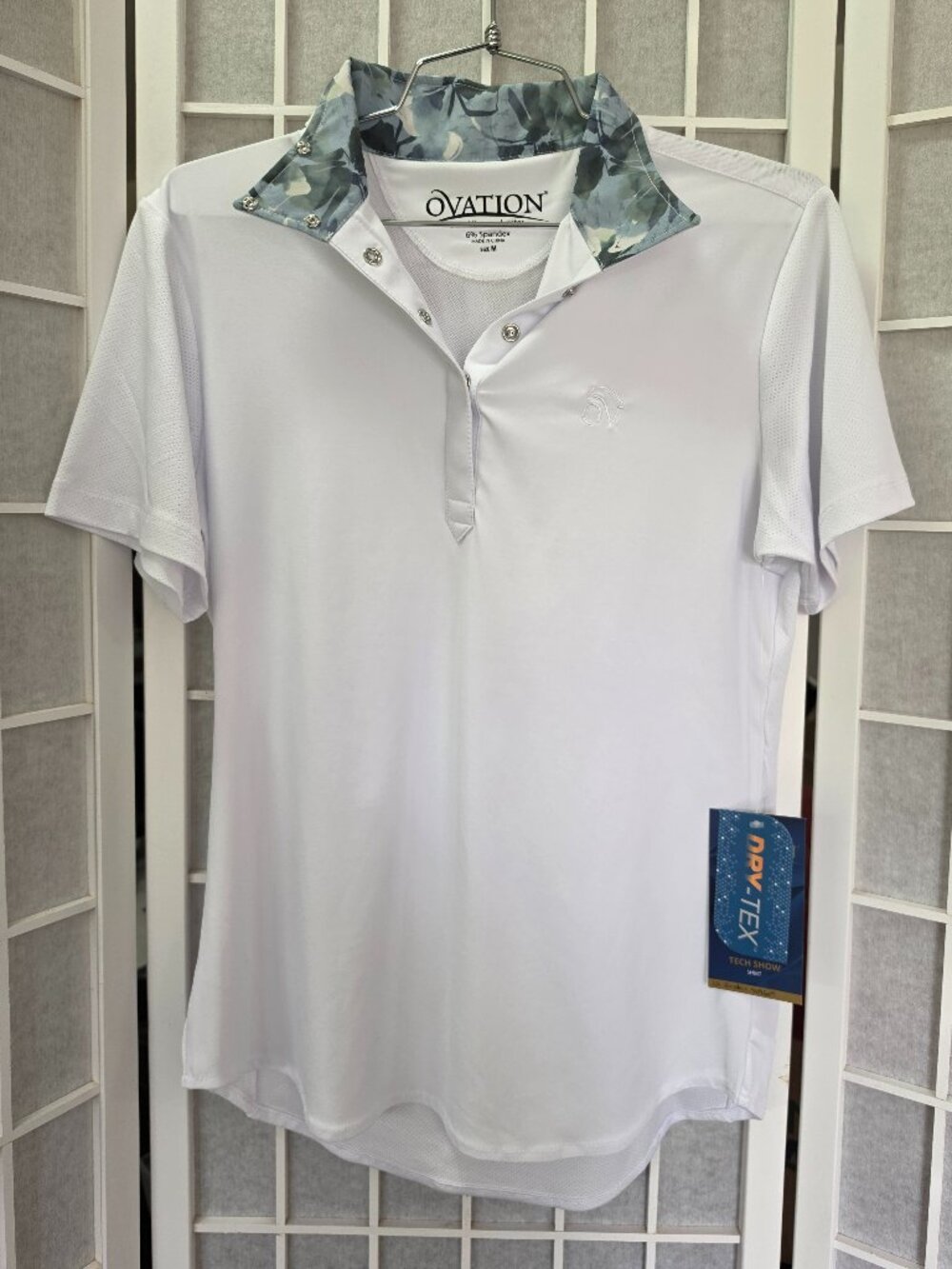Ovation Jorden Tech SS Show Shirt, Medium, Coastal Garden